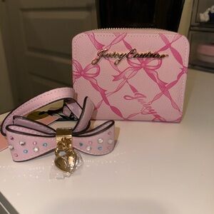 Juicy Couture Bow Pink Wallet with Wristlet